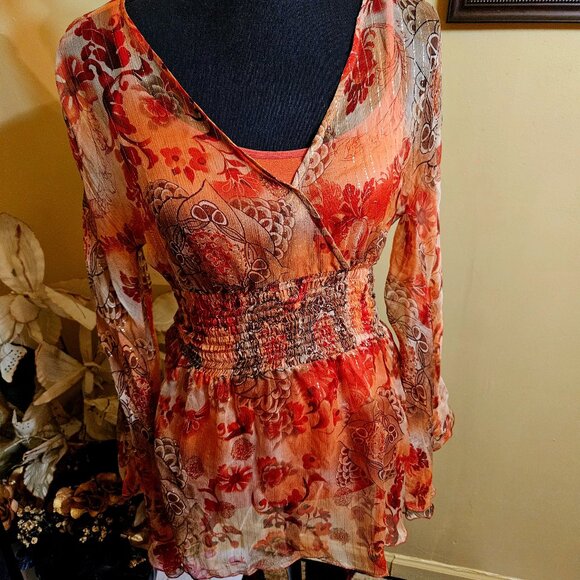 Cache 2Pc  Metallic Blouse Set - Picture 1 of 4